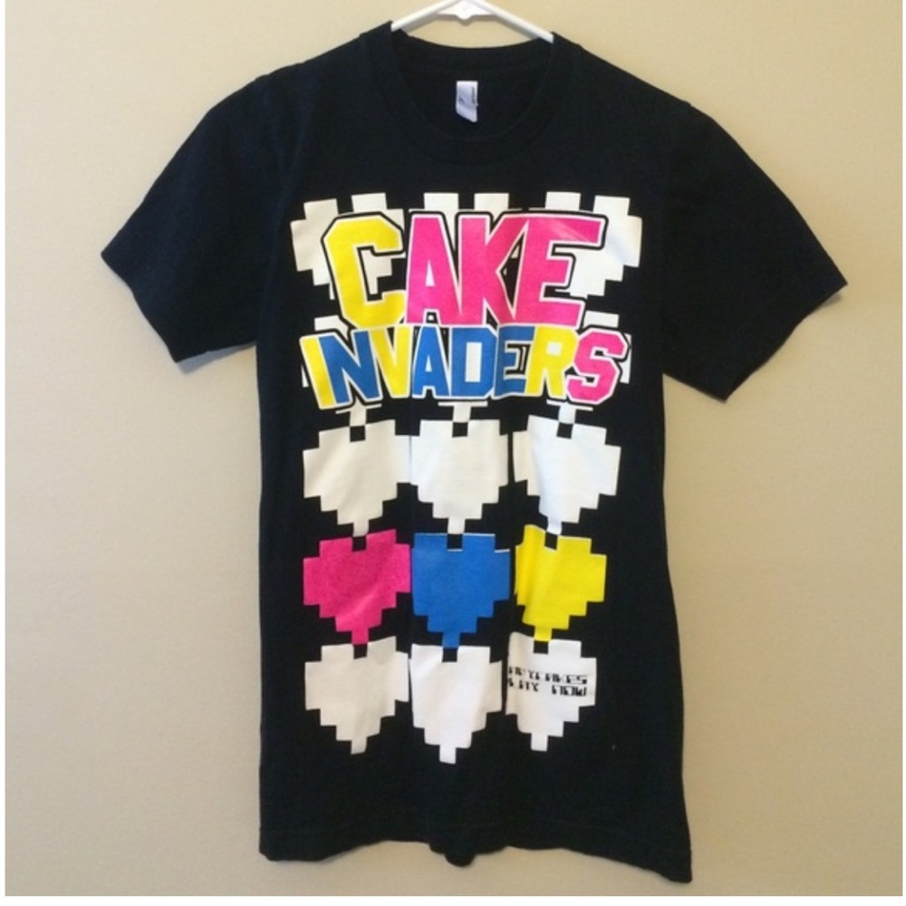 Black Graphic Tee with Colorful Design